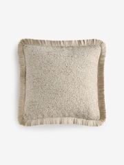 Natural Boucle Fleck Fringe 50 X 50cm Cushion - Image 3 of 4