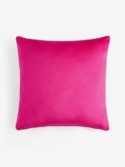 Fuchsia Pink Matte Velvet Contrast Pipe 59 x 59cm Cushion - Image 4 of 4