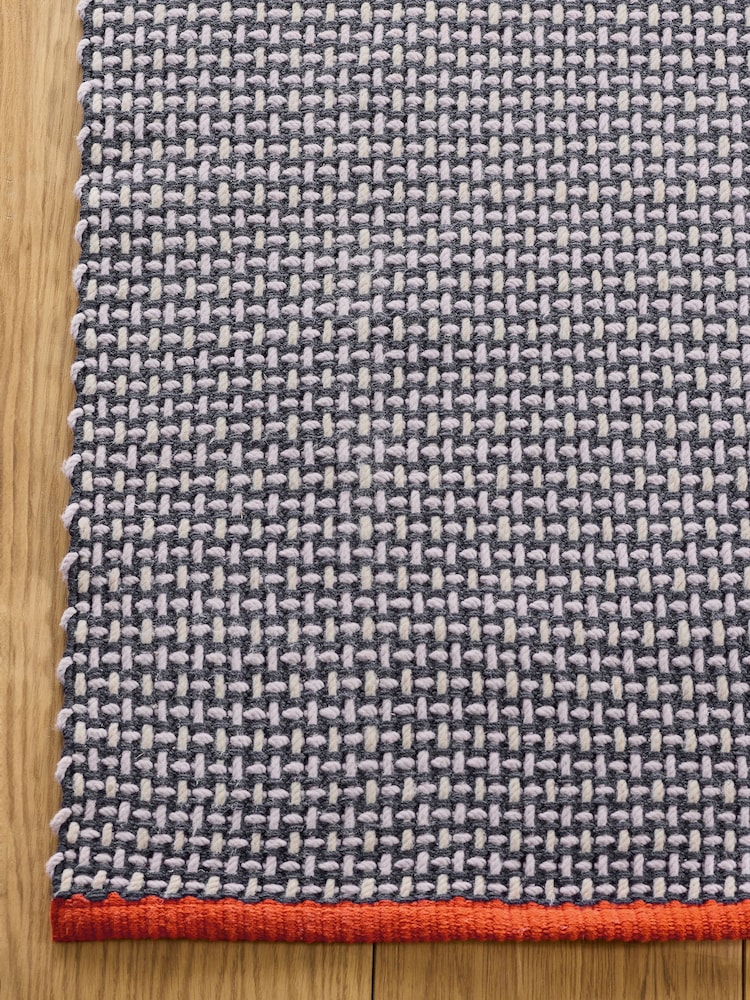 MADE.COM Blue Haden Textured Flatweave Rug - Image 2 of 5