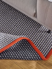 MADE.COM Blue Haden Textured Flatweave Rug - Image 4 of 5