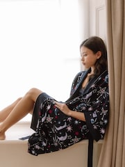 Chelsea Peers Blue Cotton Mystic Moon Print Kimono Dressing Gown - Image 2 of 5