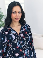 Chelsea Peers Blue Maternity Cotton Mystic Moon Print Nightshirt - Image 2 of 5