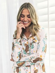 Chelsea Peers Cotton Floral Leopard Print Long Pyjamas Set - Imagen 4 de 5