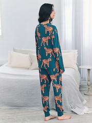 Chelsea Peers Maternity Tiger Print Long Pyjamas Set - Imagen 2 de 5