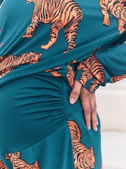 Chelsea Peers Maternity Tiger Print Long Pyjamas Set - Imagen 4 de 5