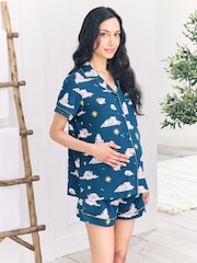Chelsea Peers Maternity Celestial Bunny Print Short Pyjamas Set - Imagen 1 de 5