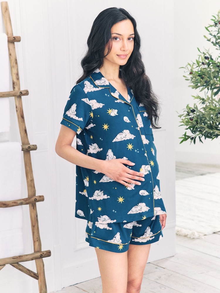 Chelsea Peers Maternity Celestial Bunny Print Short Pyjamas Set - Imagen 1 de 5