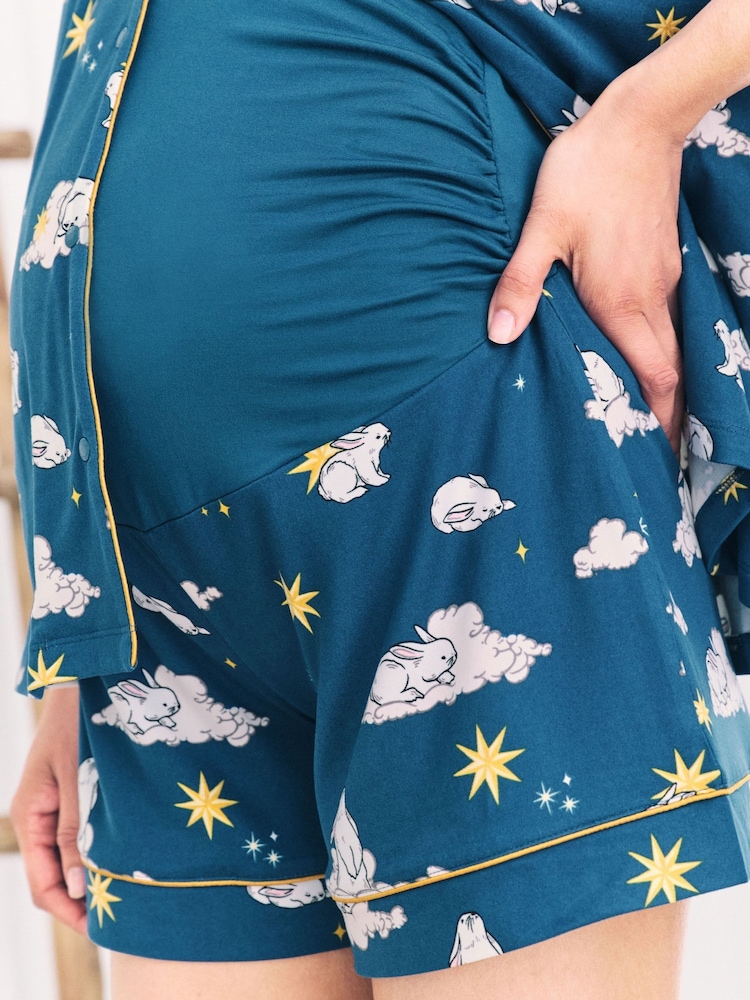 Chelsea Peers Maternity Celestial Bunny Print Short Pyjamas Set - Imagen 5 de 5