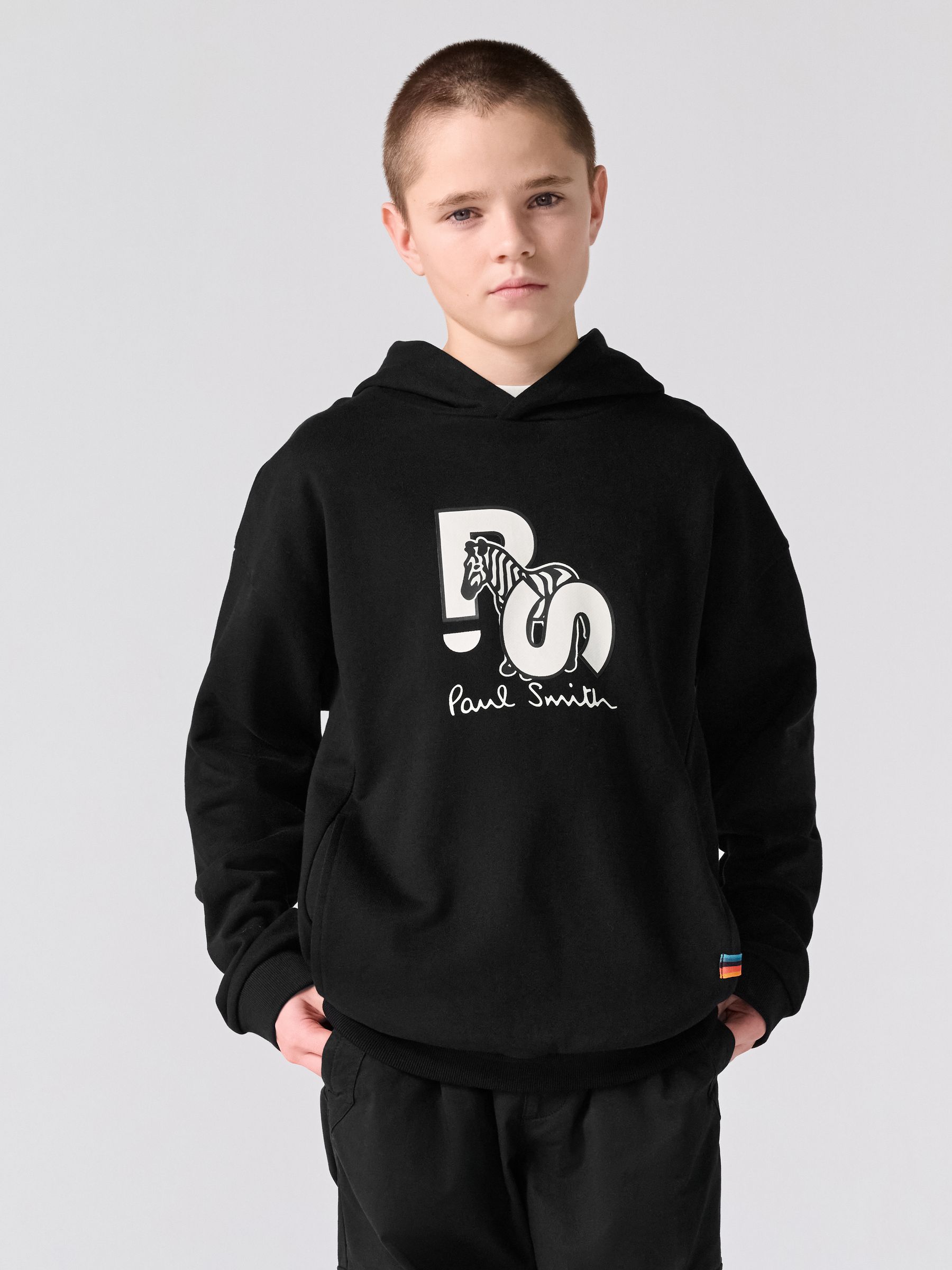 Buy Paul Smith Junior Black Zebra Graphic Hoodie from Next USA