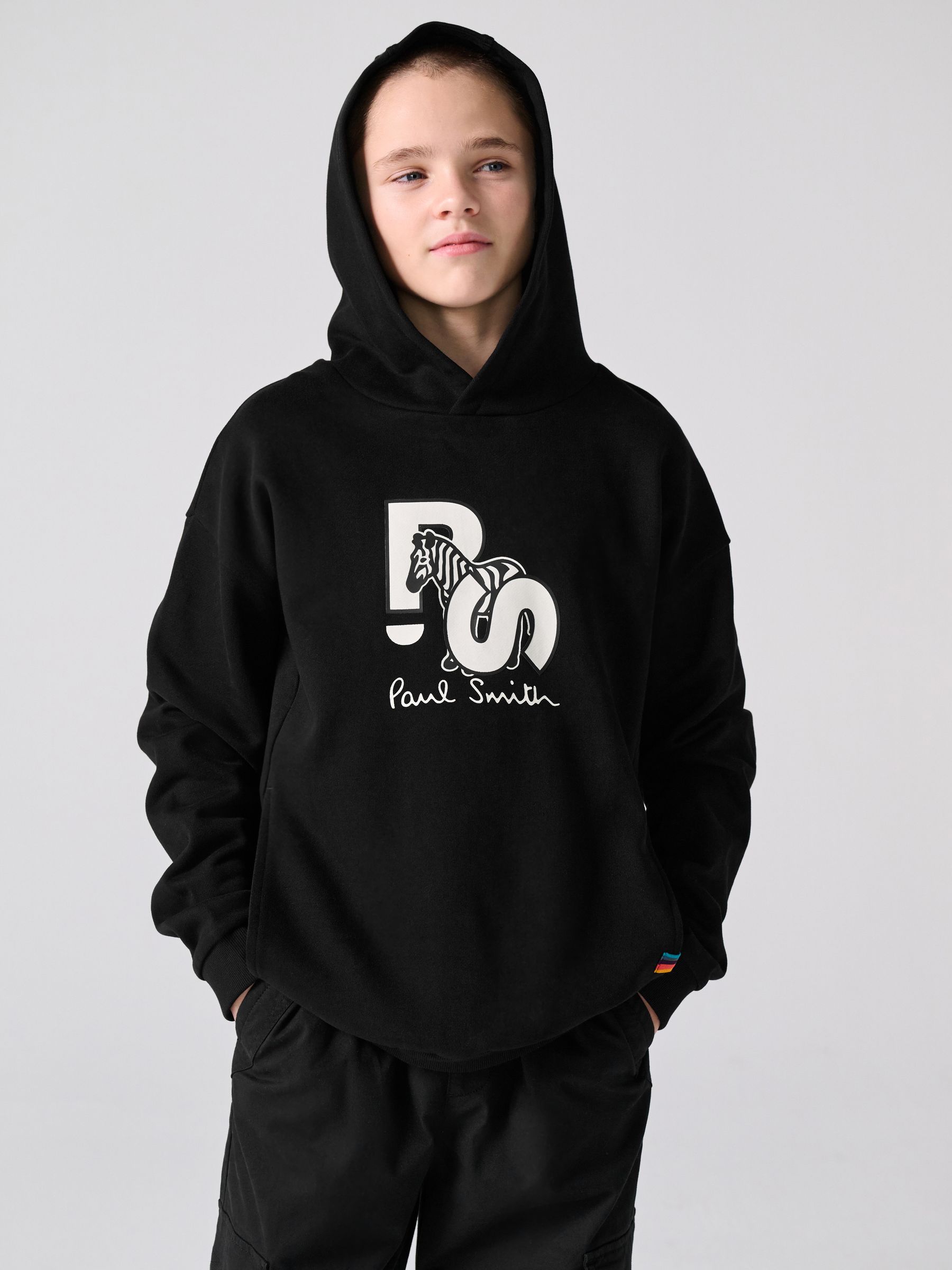 Buy Paul Smith Junior Black Zebra Graphic Hoodie from Next USA