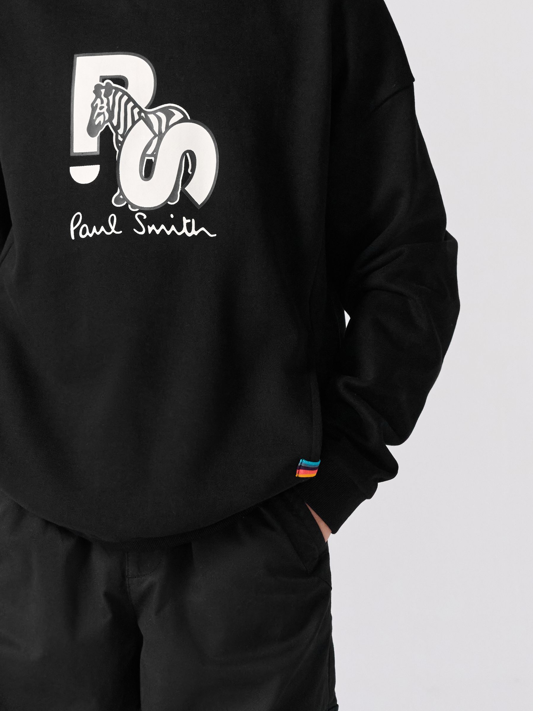 Buy Paul Smith Junior Black Zebra Graphic Hoodie from Next USA