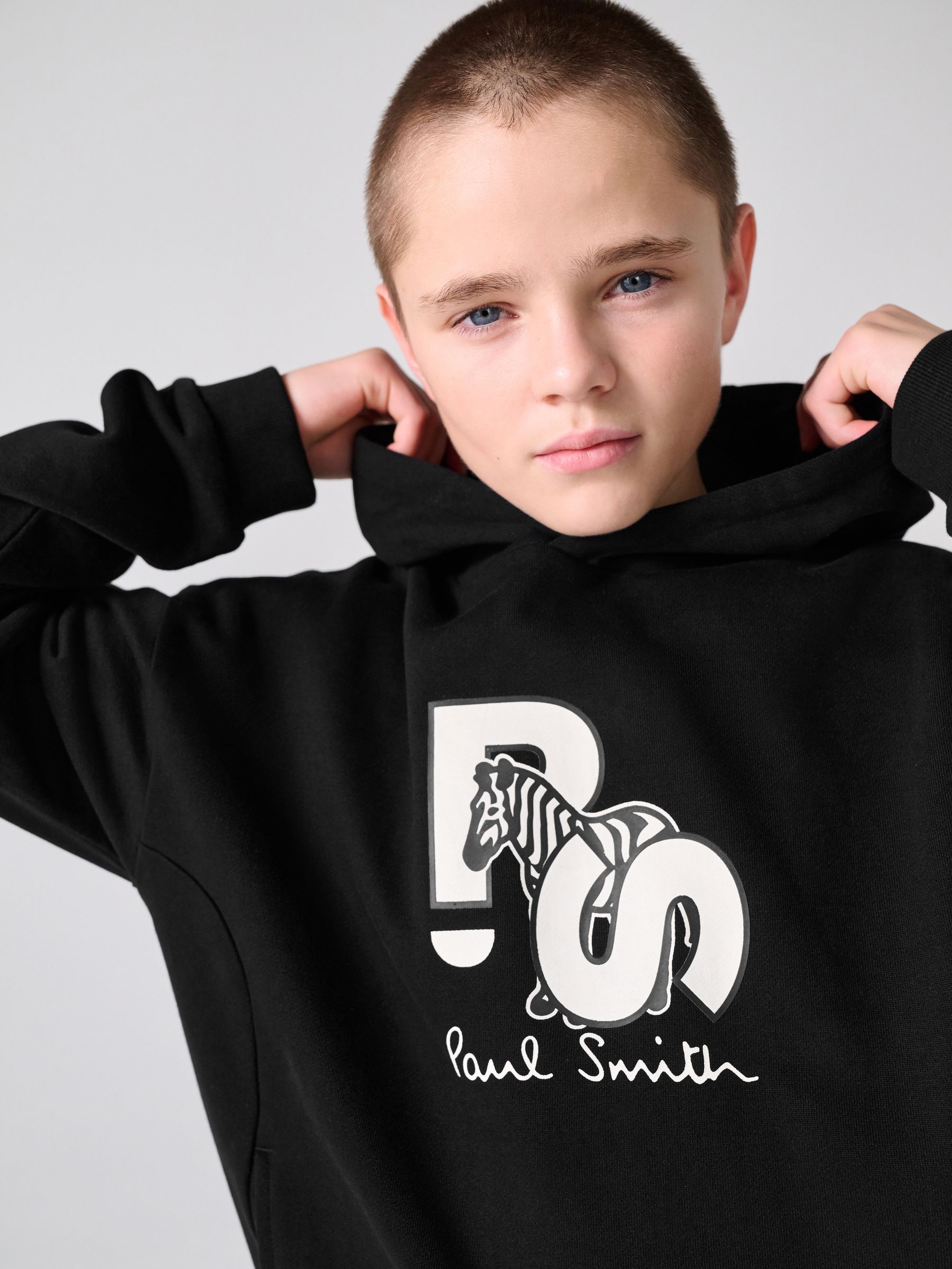 Buy Paul Smith Junior Black Zebra Graphic Hoodie from Next USA