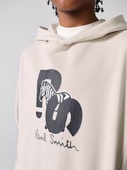 Paul Smith Junior Zebra Graphic Stone Hoodie - Image 4 of 11