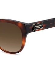 Kate Spade Round Brown Sunglasses in Havana and Stripe Details - Image 5 of 5
