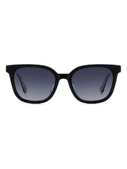 Kate Spade Square Sunglasses in Black and Stripe Details - Image 1 of 4