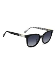 Kate Spade Square Sunglasses in Black and Stripe Details - Image 3 of 4
