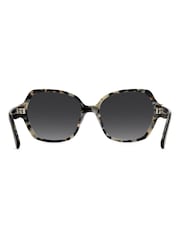 Kate Spade Square Geometrical Sunglasses in Black with Havana Details - Image 4 of 6