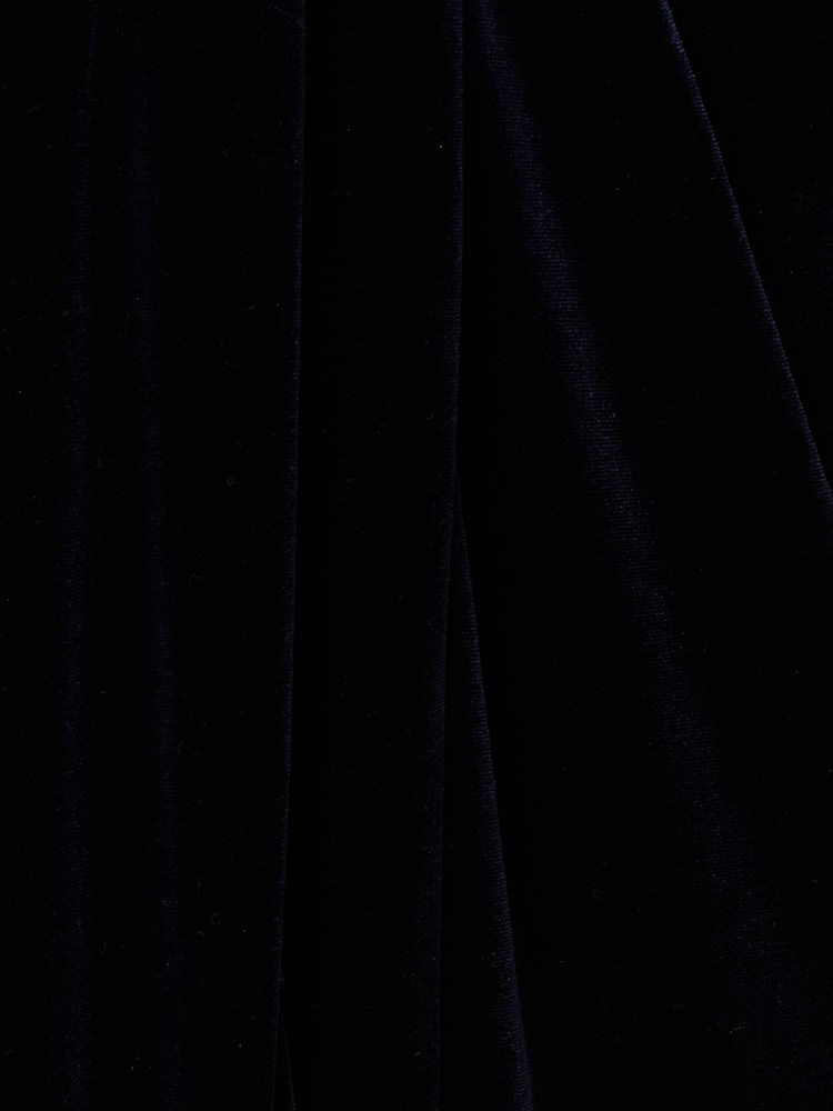 Adrianna Papell Blue Halter Draped Velvet Gown - Imagem 6 de 6