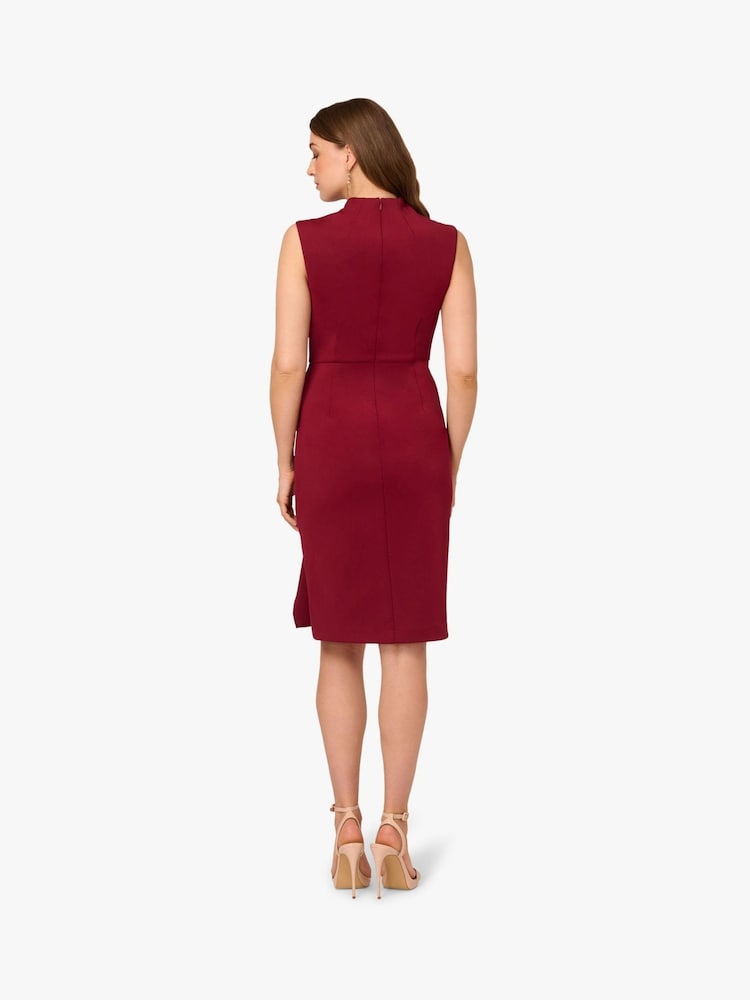 Adrianna Papell Red Ruffle Scuba Dress - Image 2 of 6