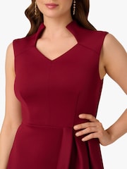 Adrianna Papell Red Ruffle Scuba Dress - Image 4 of 6