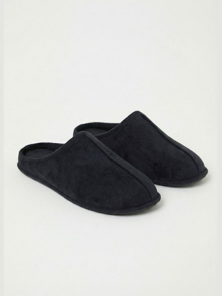 Loungeable Black Faux Suede Mens Slippers - Image 5 of 5 Loungeable Black Faux Suede Mens Slippers - Image 5 of 5