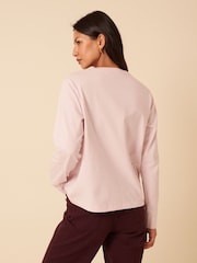 Nobodys Child Pink Wide Long Sleeve Embroidered T-Shirt - Image 2 of 5