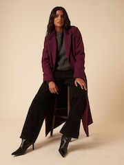 Nobodys Child Purple Tundan Wool Blend Coat - Image 3 of 5
