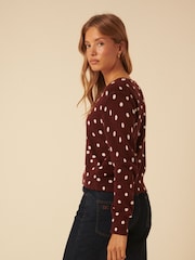 Nobodys Child Brown Printed Willow Spot Cardigan - Image 2 of 5