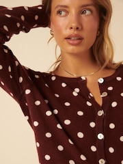 Nobodys Child Brown Printed Willow Spot Cardigan - Image 5 of 5