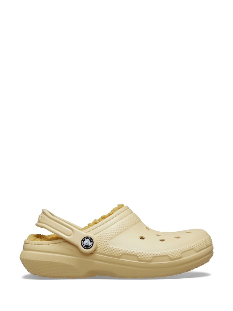 Crocs Cream Classic Lined Clogs - Image 1 of 1 Crocs Cream Classic Lined Clogs - Image 1 of 1