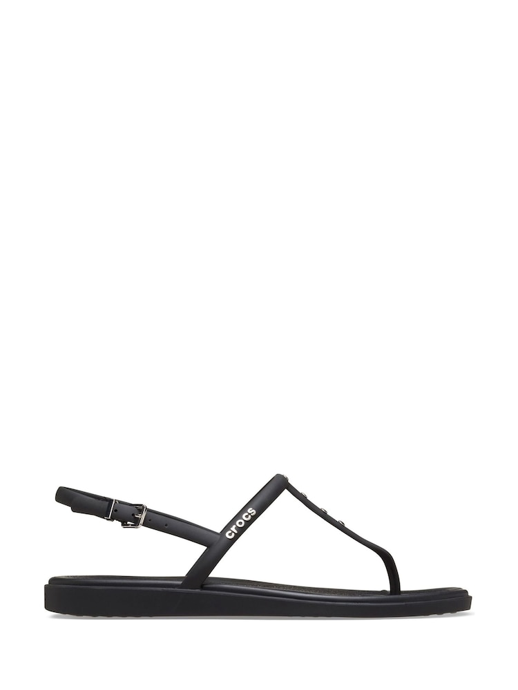 Crocs Black Miami Studded Thong Flip Sandals - Image 1 of 1
