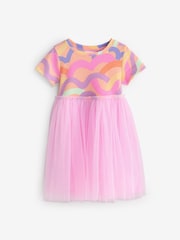 Pink Short Sleeve Tutu Dress - Image 1 of 1