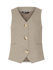 Long Tall Sally Brown Herringbone Waistcoat - Image 6 of 6