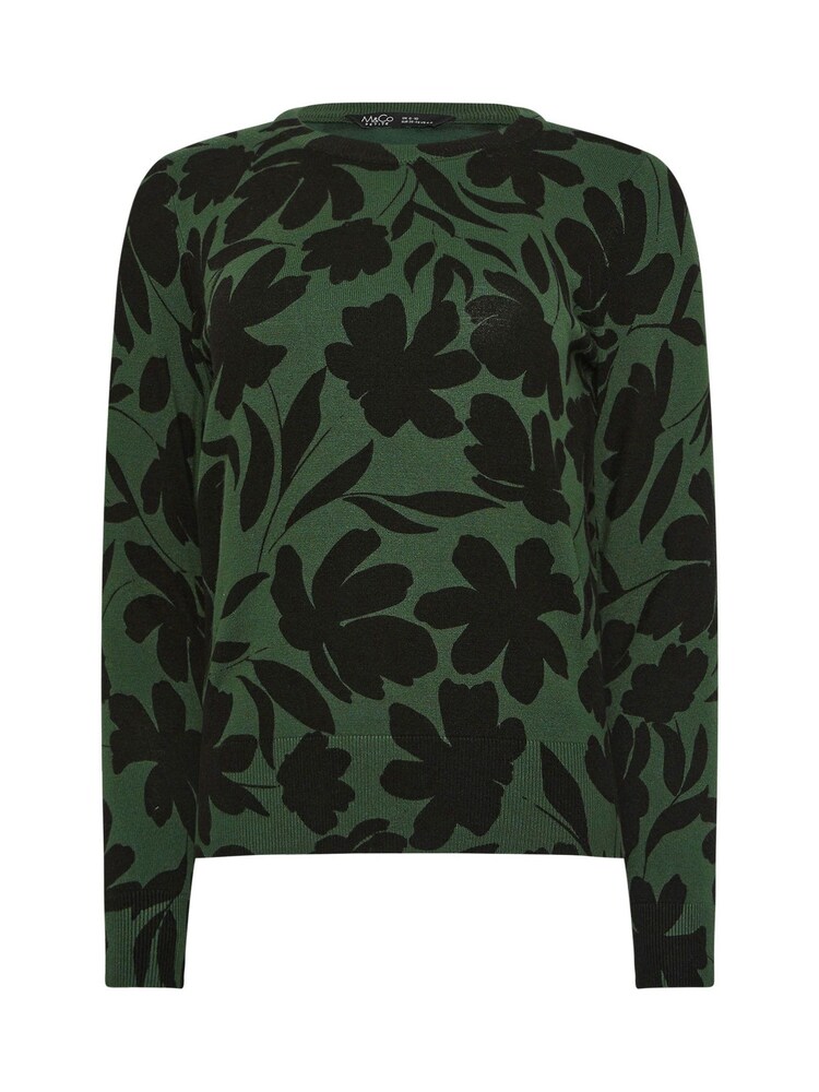 M&Co Petite Silhouette Floral Print Crew Neck Jumper - Imagem 5 de 5