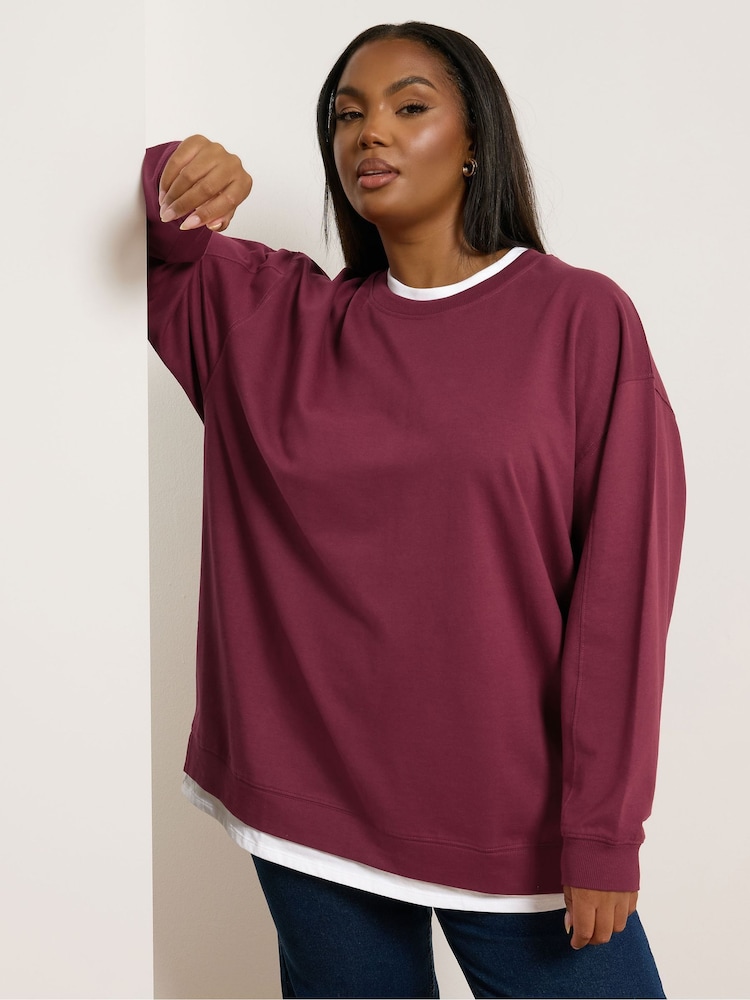 Yours Curve Red 2 In 1 Jumper - Image 1 of 5 Yours Curve Red 2 In 1 Jumper - Image 1 of 5