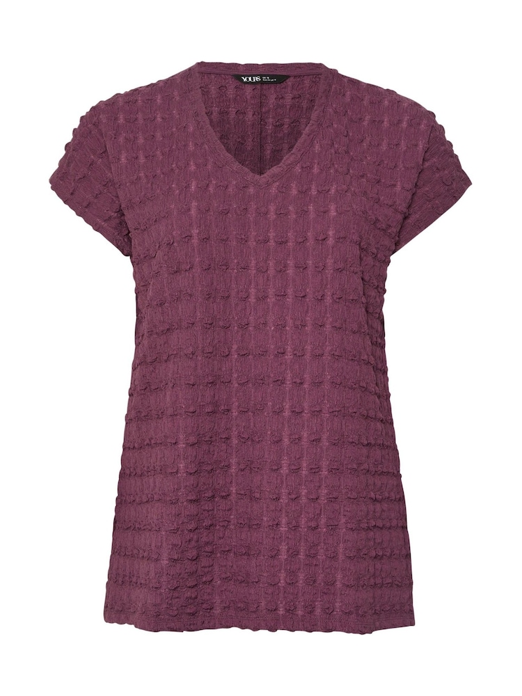 Yours Curve Pink Bubble Texture Grown On T-Shirt - Image 5 of 5