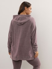 Yours Curve Red Acid Wash Hoodie - Image 3 of 5