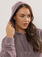 Yours Curve Red Acid Wash Hoodie - Image 4 of 5