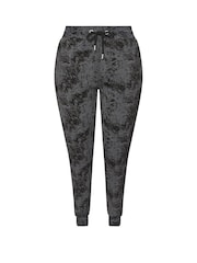 Yours Curve Black Abstract Cuffed Joggers - Image 5 of 5