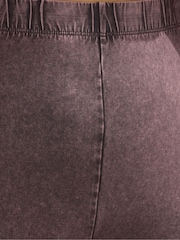 Yours Curve Red Acid Wash Leggings - Image 4 of 5
