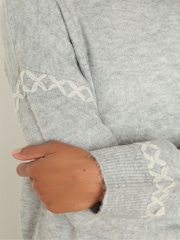 M&Co Grey Blanket Stitch Jumper - Image 4 of 5