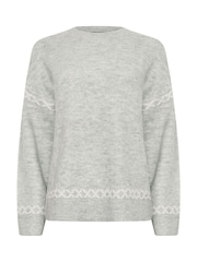 M&Co Grey Blanket Stitch Jumper - Image 5 of 5