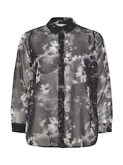 Yours Curve Grey London Blurred Shirt - Image 5 of 5