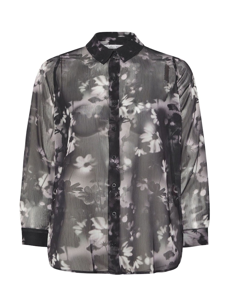 Yours Curve Grey London Blurred Shirt - Image 5 of 5 Yours Curve Grey London Blurred Shirt - Image 5 of 5
