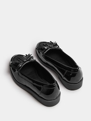 Yours Curve Black Extra Wide Fit Extra Wide Fit Tassel Patent Loafers - Image 4 of 5