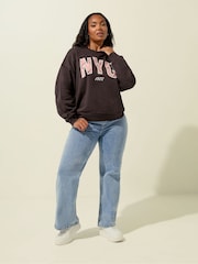 Yours Curve Brown Crew Neck Sweatshirt - Image 2 of 5