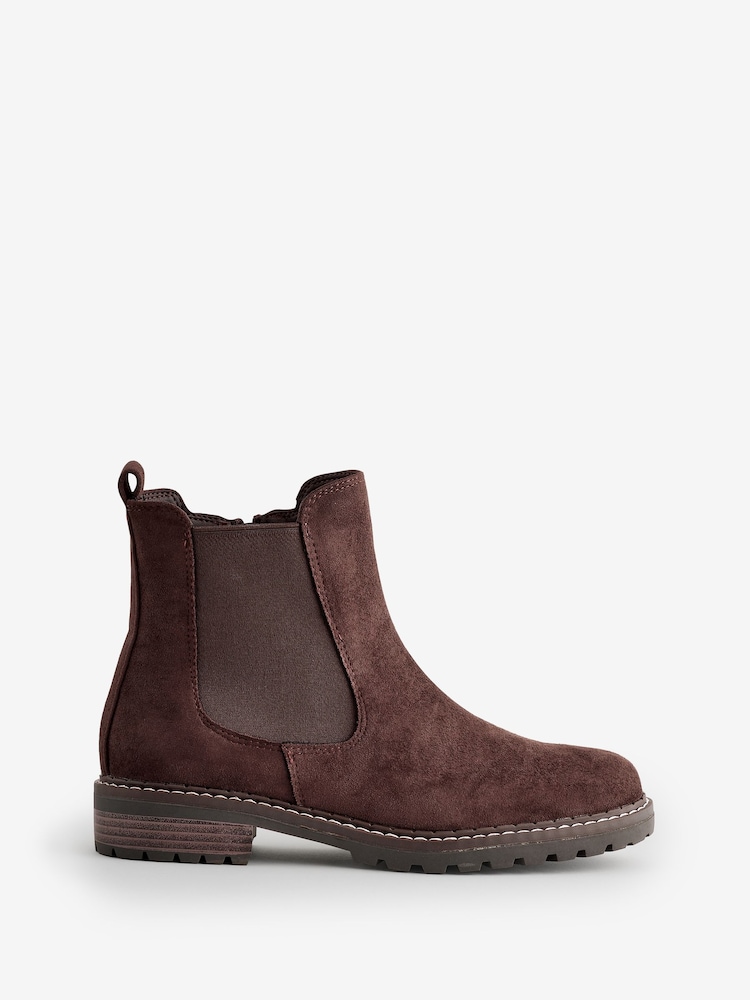 Yours Curve Brown Wide Fit Casual Chelsea Boots - Image 2 of 2