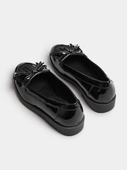 Yours Curve Black Wide Fit Extra Wide Fit Tassel Patent Loafers - Image 4 of 5