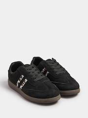 Yours Curve Black Extra Wide Fit Retro Animal Print Stripe Trainers - Image 3 of 5