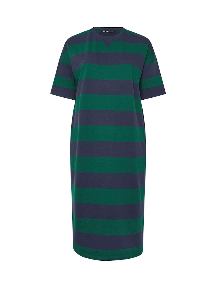 Yours Curve Blue Heavyweight Throw On Dress - Image 5 of 5